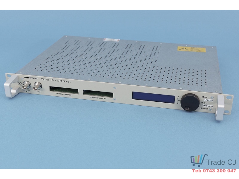 TVD 200 DVB-S/DVB-S2 receiver with RF input, GigEthernet