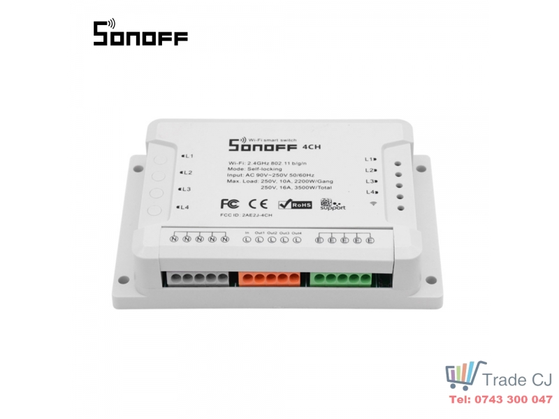 Releu Wireless cu 4 canale Sonoff 4CH R2