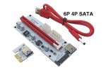 Riser Card PCI Express E 1X la 16X + USB 3.0 60cm