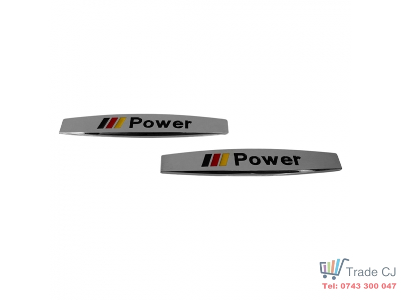 Set 2 buc Emblema Cromata Power pentru aripa