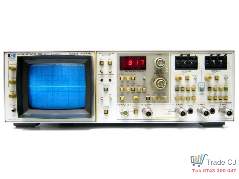 Network Analyzer System HP / Agilent 8754A, 4 to 1300 MHz, 80 dB, 50 Ohm