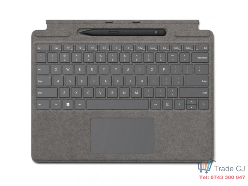 Tastatura Originala Tableta Microsoft Surface Pro 8 9 X cu Pen2 inclus , Gray Alcantara