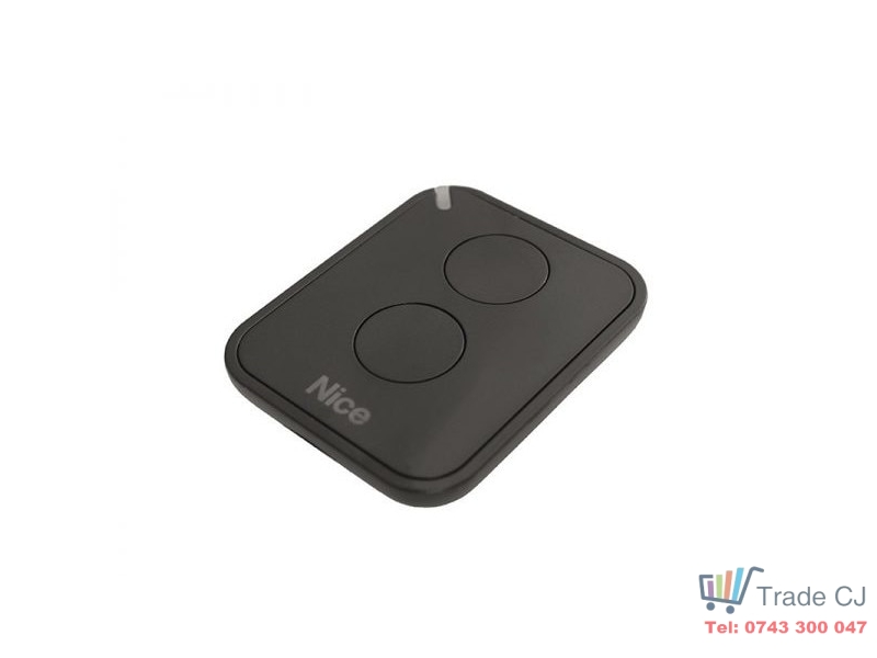 Telecomanda automatizare poarta si usa de garaj Nice FLO2RE, 2 canale, 433.92 MHz, Negru
