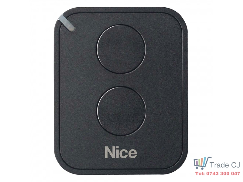 Telecomanda automatizare poarta si usa de garaj Nice FLO2RE, 2 canale, 433.92 MHz, Negru
