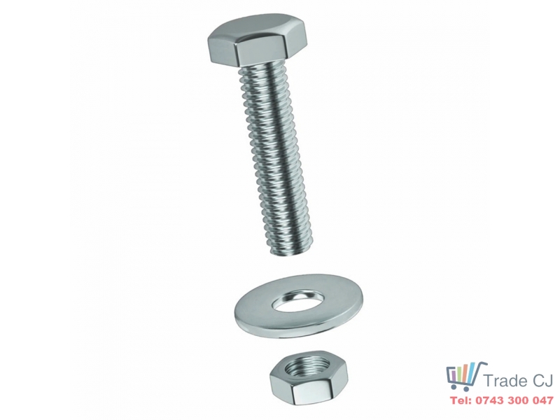 Set 10 bucati suruburi 14x50 mm cu piulita si saiba M14