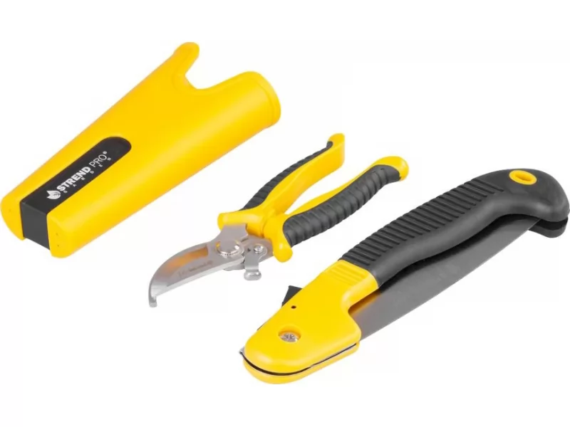Set fierastrau pliabil, foarfeca crengi si teaca plastic pentru gradina, Strend PRO Garden