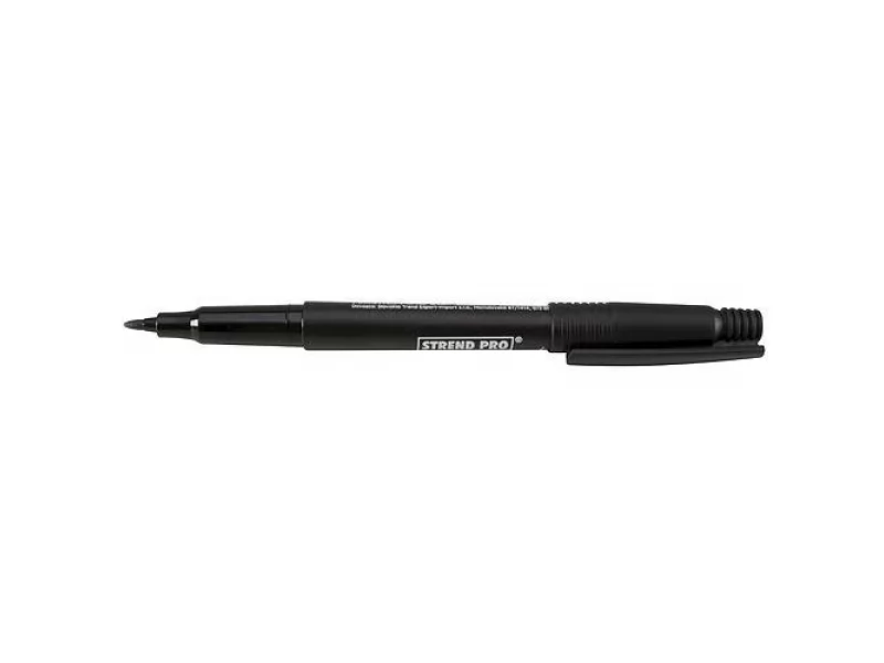Set 12 marker permanent Strend Pro Thin, 2mm, Negru