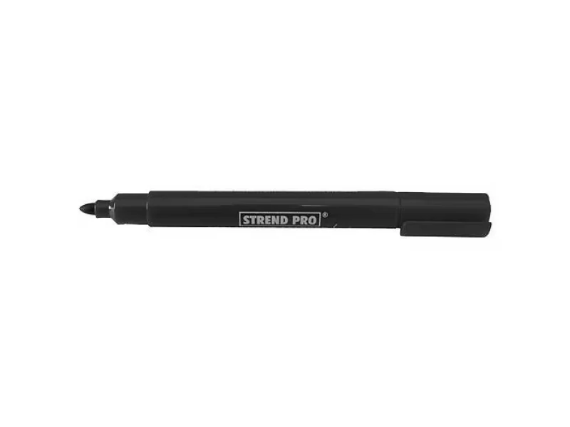 Set marker permanent Strend Pro Permanent, 12 buc, grosime 4.5mm, negru