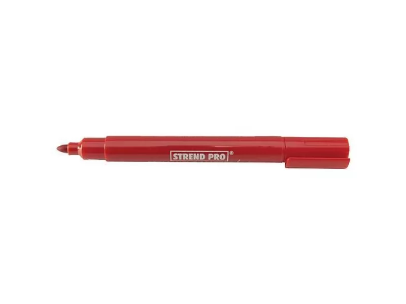 Set marker permanent Strend Pro Permanent, 12 buc, grosime 4.5mm, rosu