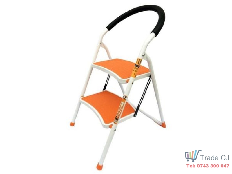 Scara otel 2 trepte Strend Pro WR2061K-1, 150 kG, portocalie