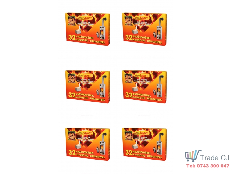 Set 6 cutii pastile pentru aprins focul, 32 bucati cutie