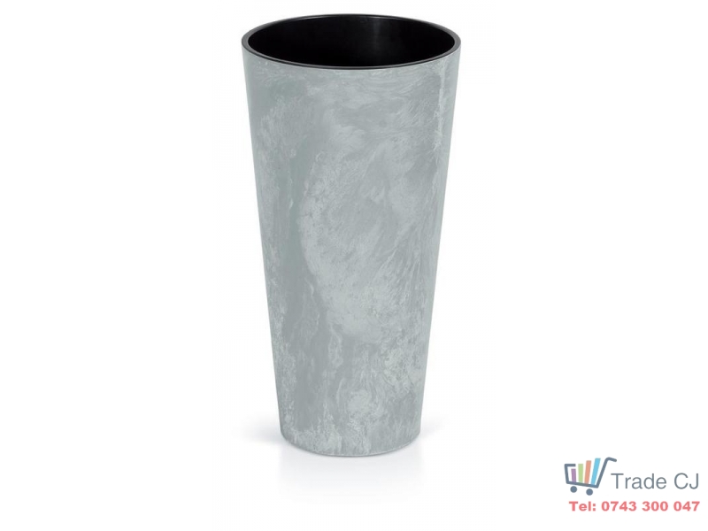 Ghiveci pentru flori SGTT diametru 24 cm,inaltime 48 cm,culoare gri-ciment