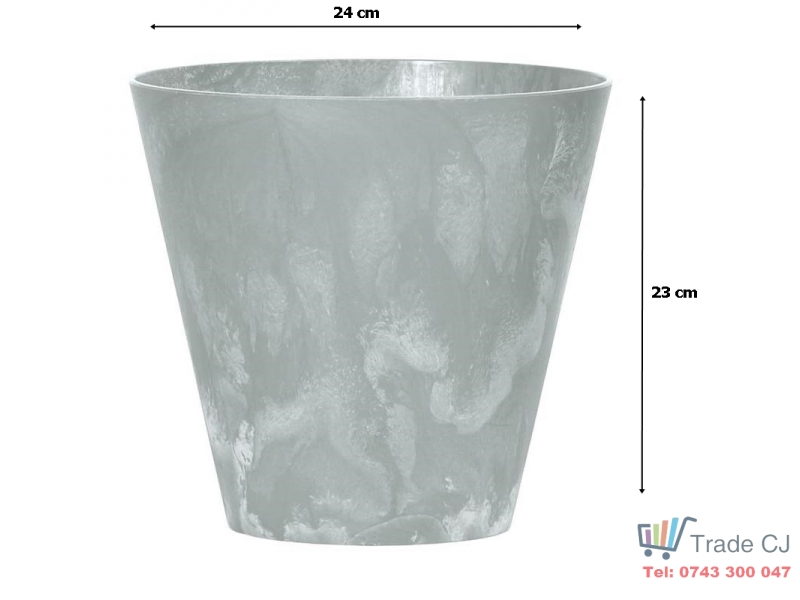 Ghiveci pentru flori SGTT diametru 24 cm,inaltime 23 cm,culoare gri-ciment
