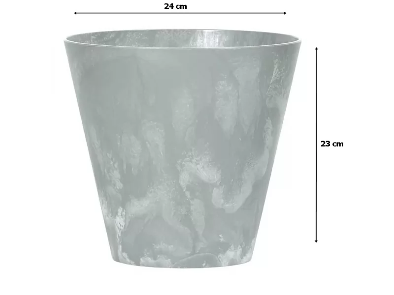 Ghiveci pentru flori SGTT diametru 24 cm,inaltime 23 cm,culoare gri-ciment