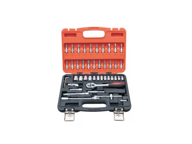 Trusa tubulare Strend Pro Cube 246, 1 4 , 46 piese, Crom-Vanadium