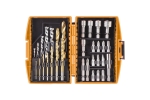Set 32 accesorii Defort biti,burghie,adaptoare in cutie plastic