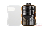 Set 59 accesorii Defort biti,burghie,adaptoare in cutie plastic