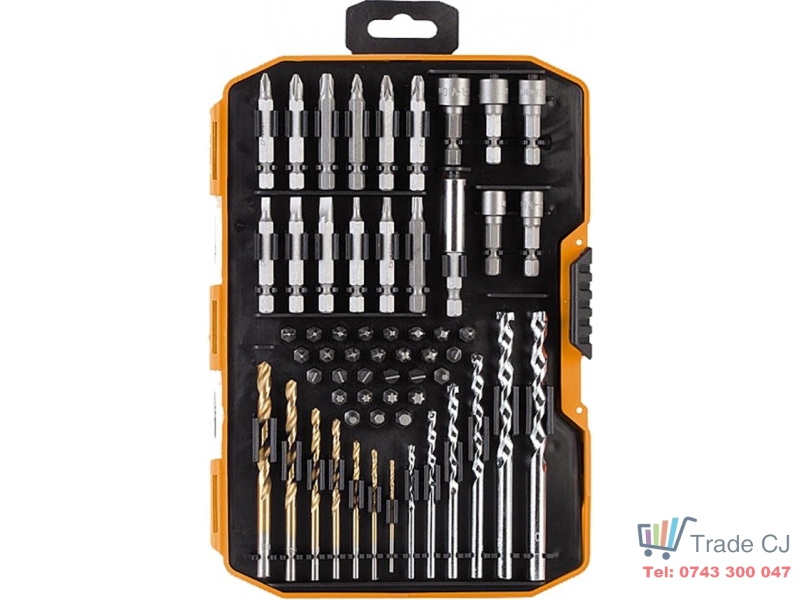 Set 59 accesorii Defort biti,burghie,adaptoare in cutie plastic