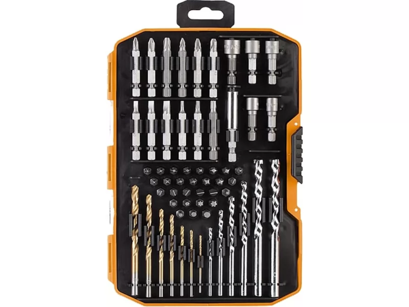 Set 59 accesorii Defort biti,burghie,adaptoare in cutie plastic