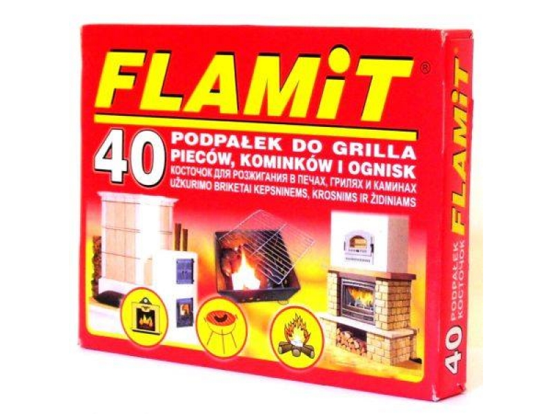 Bax 24 cutii Flamit, carbuni pentru aprinderea focului din cuptoare, seminee sau gratare