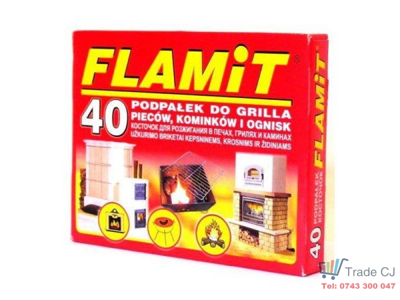 Pastile pentru aprins focul Flamit 40 buc cutie