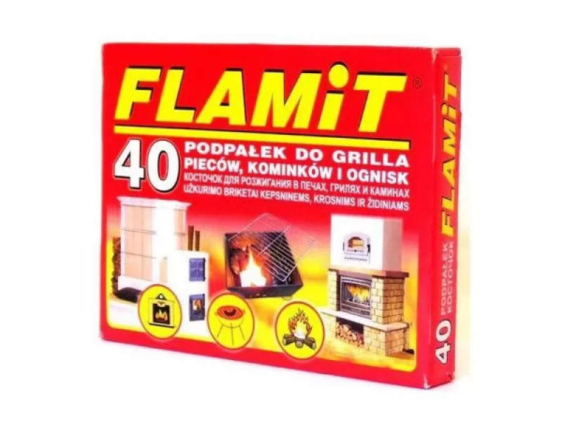 Pastile pentru aprins focul Flamit 40 buc cutie