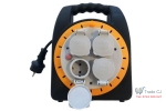 Prelungitor cu tambur, 4 prize Schuko, Home HJR 10-15, lungime 15 m, 3 x 1 mm, IP 44