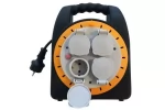 Prelungitor cu tambur, 4 prize Schuko, Home HJR 10-15, lungime 15 m, 3 x 1 mm, IP 44