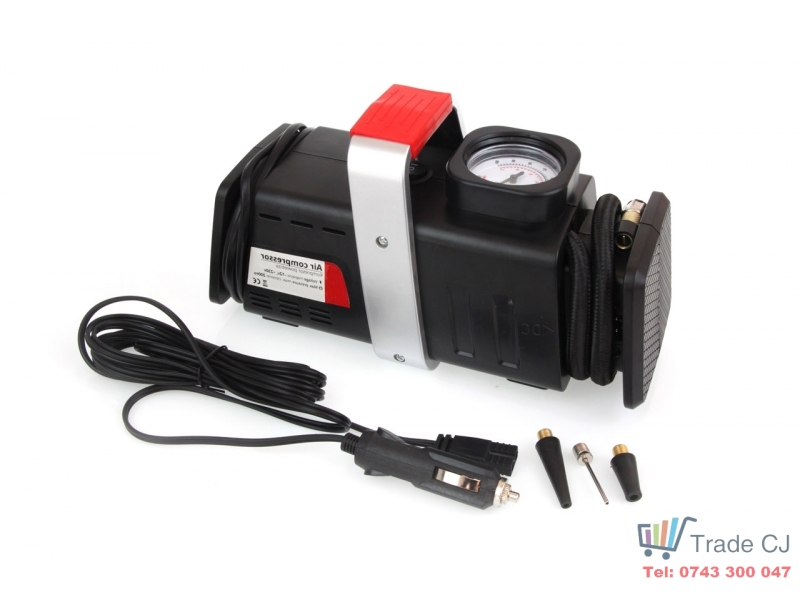 Compresor auto, alimentare 12V 220V.max 10 bar, manometru integrat