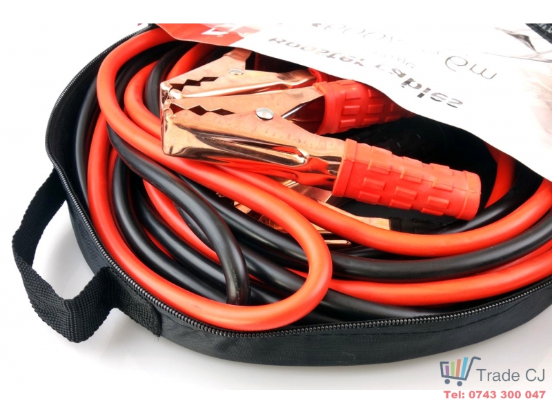 Set cabluri pornire auto, 600A, 6m lungime, husa protectie cu fermoar