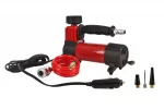 Compresor auto metalic cu maner, alimentare 12V cu manometru , accesorii si husa transport
