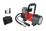 Compresor aer metalic 12V, 7bar, cu lanterna LED, geanta transport si accesorii