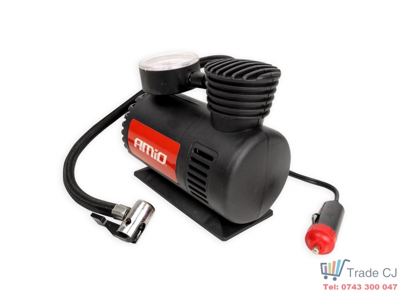Compresor auto, alimentare 12V cu manometru si accesorii