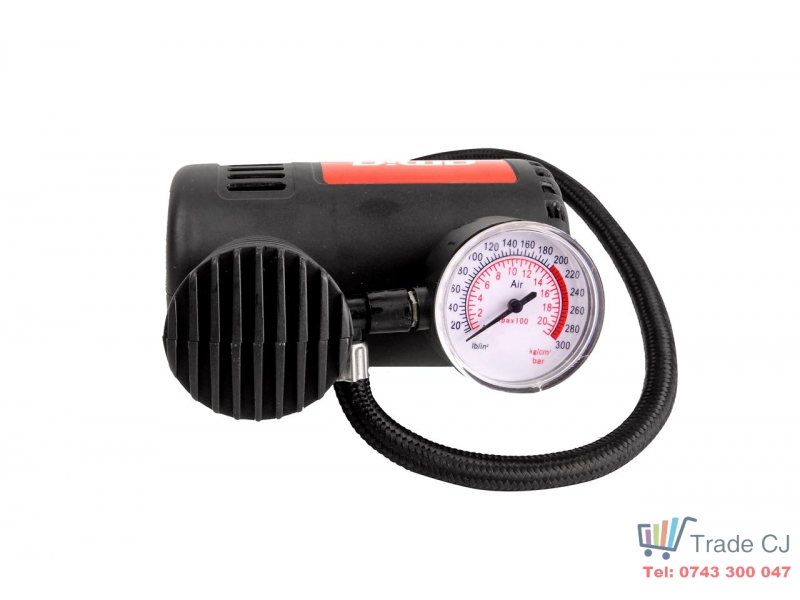 Compresor auto, alimentare 12V cu manometru si accesorii