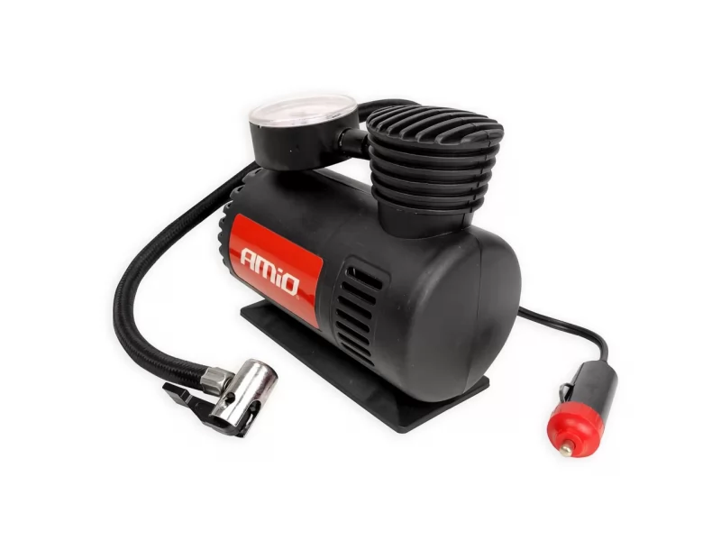 Compresor auto, alimentare 12V cu manometru si accesorii
