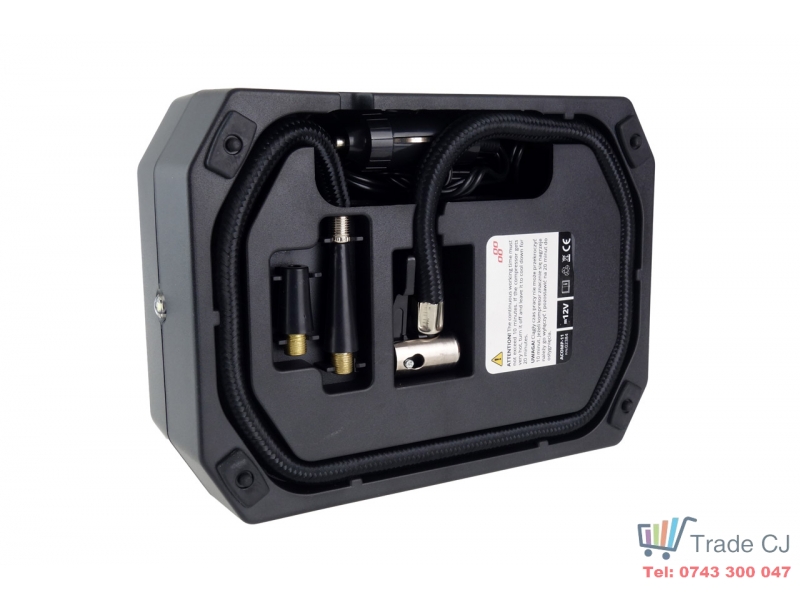 Compresor aer 12V, 10bar, digital cu lanterna cu LED si adaptori 02384 Amio