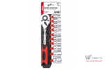 Set 11 piese, cheie cu clichet 1 2, capete chei tubulare,10-24 mm, material chrome-vanadium