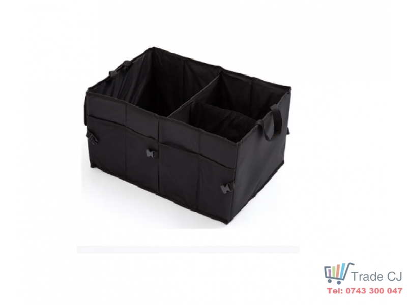 Organizator auto LUXURY pliabil pentru portbagaj cu 3 sertare si 6 buzunare,55x38x26 cm