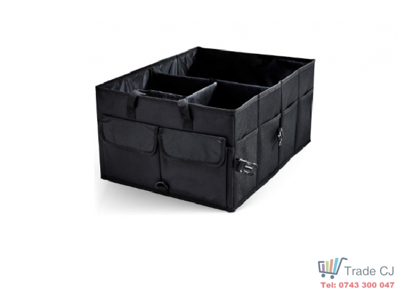 Organizator auto LUXURY pliabil pentru portbagaj cu 3 sertare si 6 buzunare,55x38x26 cm