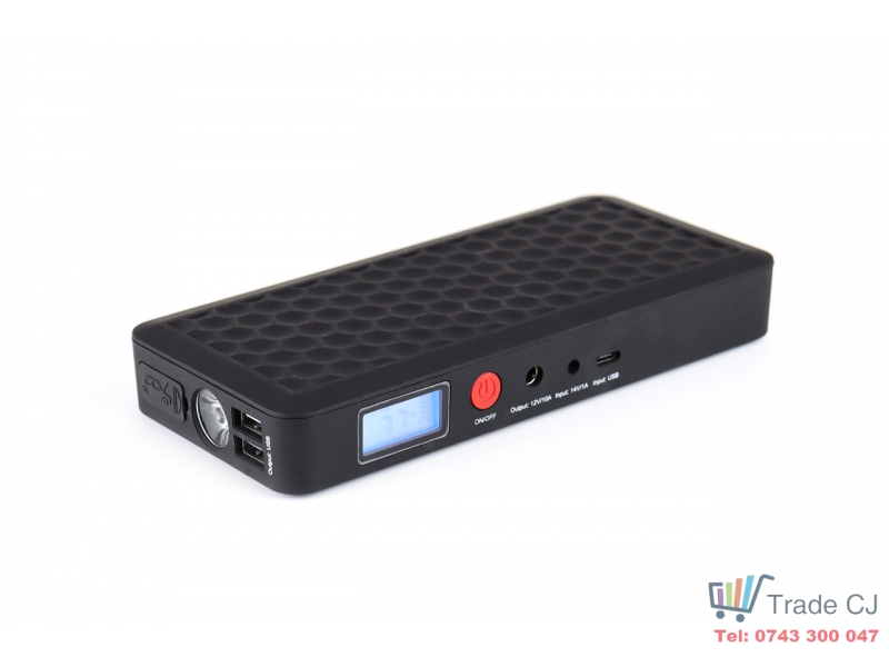Robot de pornire portabil PowerBank, alimentare 12V, max 800A, Baterie Li-Ion, lanterna incorporabila, mufa USB