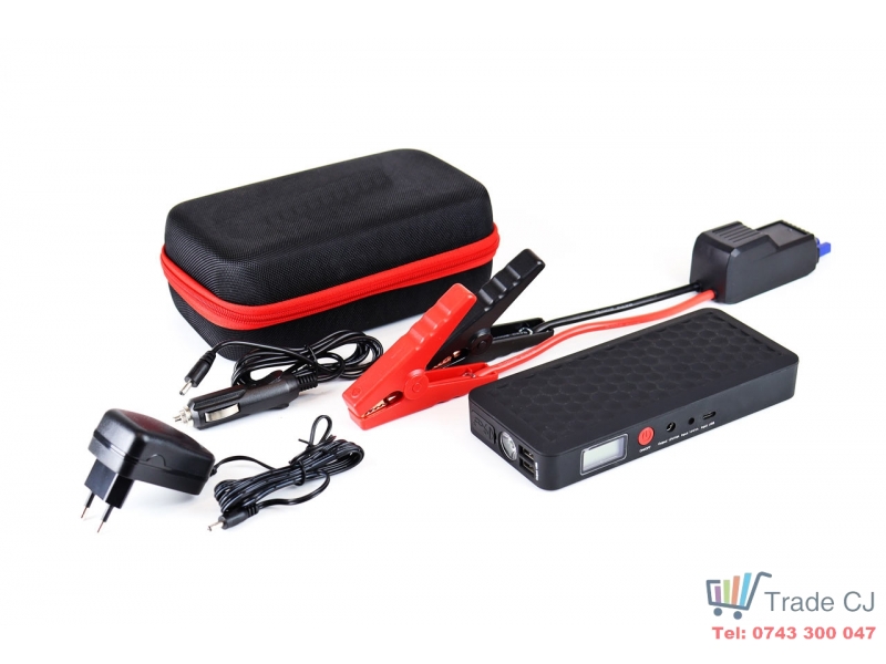 Robot de pornire portabil PowerBank, alimentare 12V, max 800A, Baterie Li-Ion, lanterna incorporabila, mufa USB
