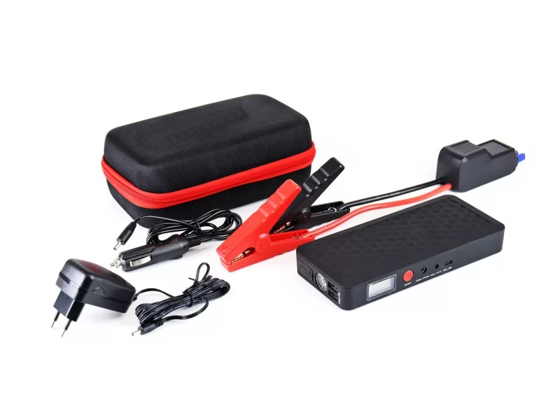 Robot de pornire portabil PowerBank, alimentare 12V, max 800A, Baterie Li-Ion, lanterna incorporabila, mufa USB