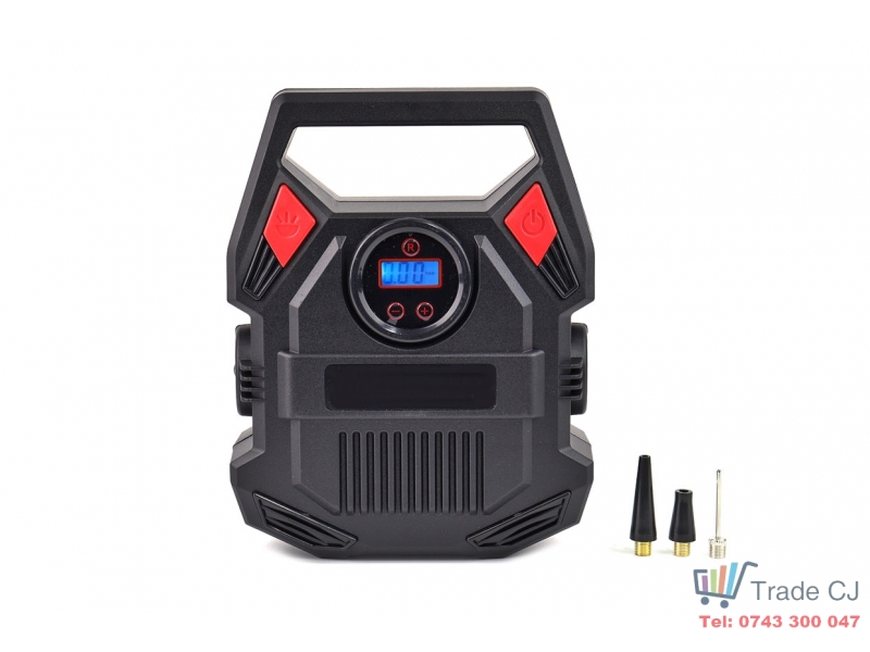 Compresor auto portabil cu manonetru digital si lanterna LED, alimentare 12 V