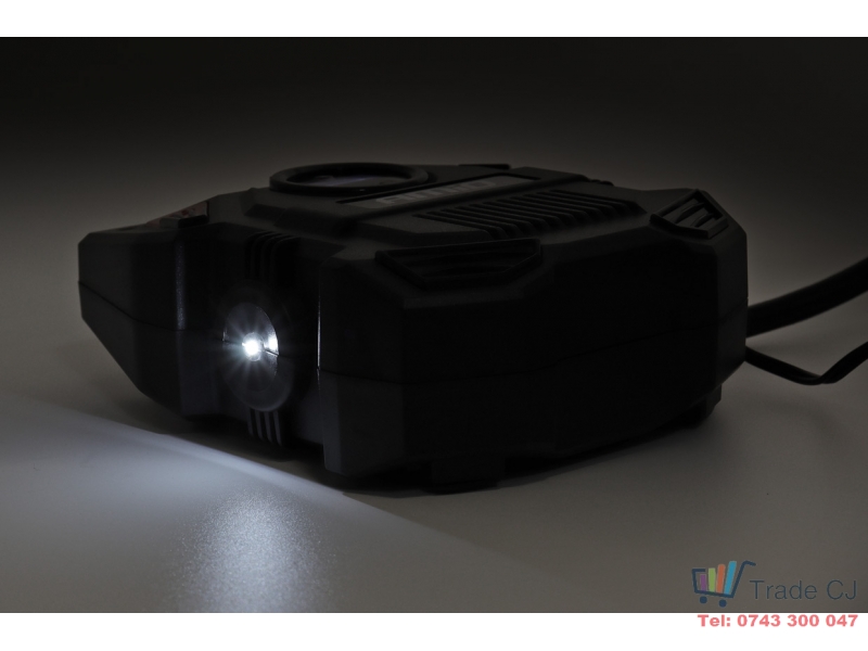 Compresor auto portabil cu manonetru digital si lanterna LED, alimentare 12 V