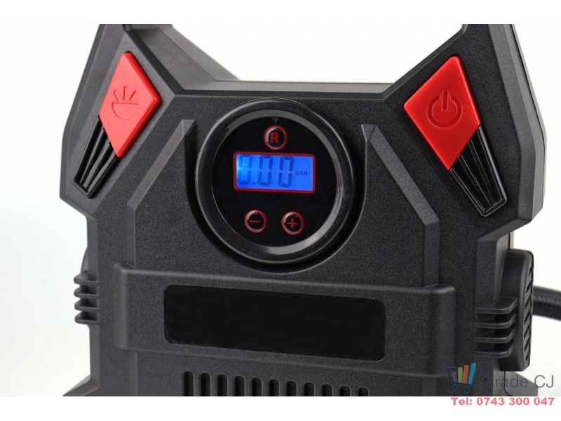 Compresor auto portabil cu manonetru digital si lanterna LED, alimentare 12 V