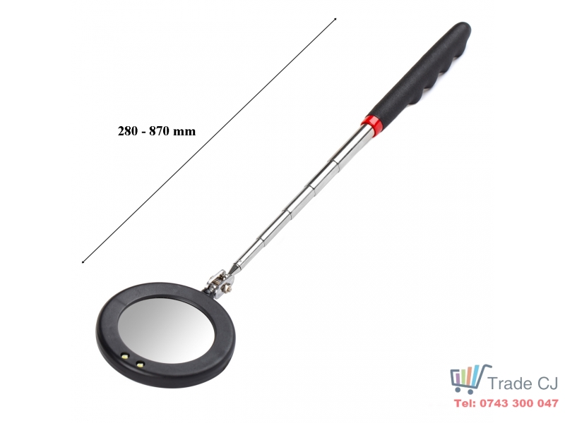Oglinda telescopica 280 - 870 mm cu becuri LED pentru inspectie auto