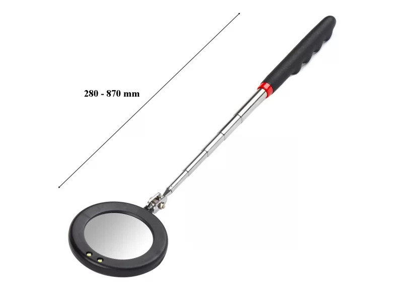 Oglinda telescopica 280 - 870 mm cu becuri LED pentru inspectie auto