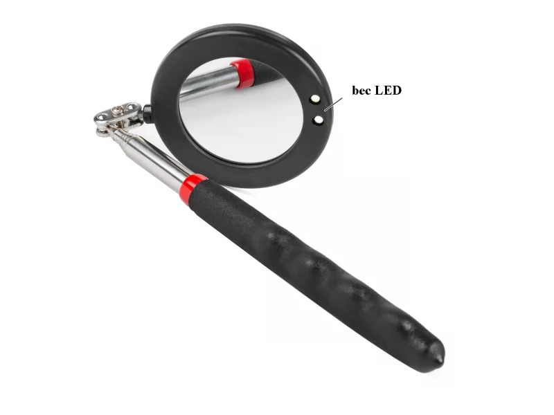 Oglinda telescopica 280 - 870 mm cu becuri LED pentru inspectie auto