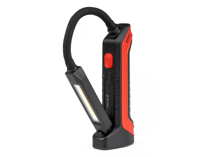Lanterna de lucru portabila LED, reincarcabila prin USB, prindere magnetica, flexibila, cu 3 moduri de iluminare