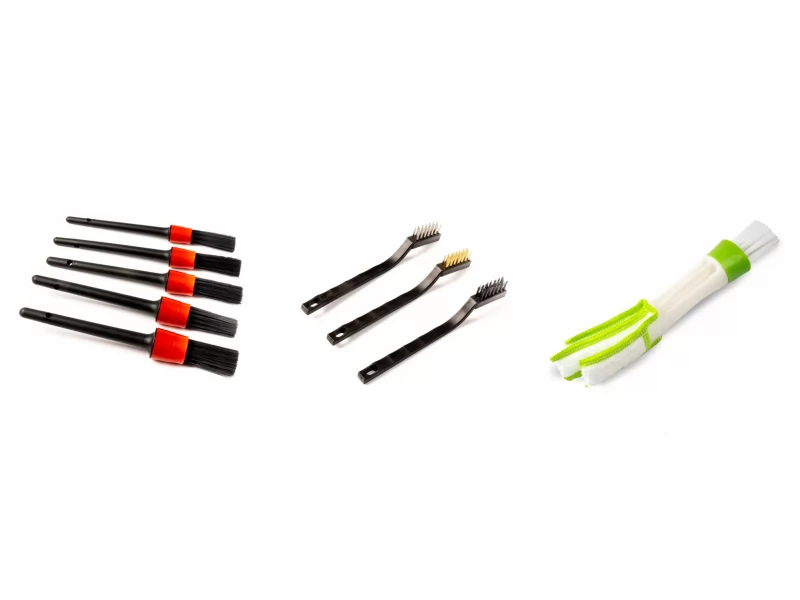 Set pensule si perii pentru detailing, 9 bucati